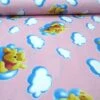 TESSUTO STOFFA COTONE DISNEY WINNIE THE POOH A METRO ALT. 280 ROSA G570