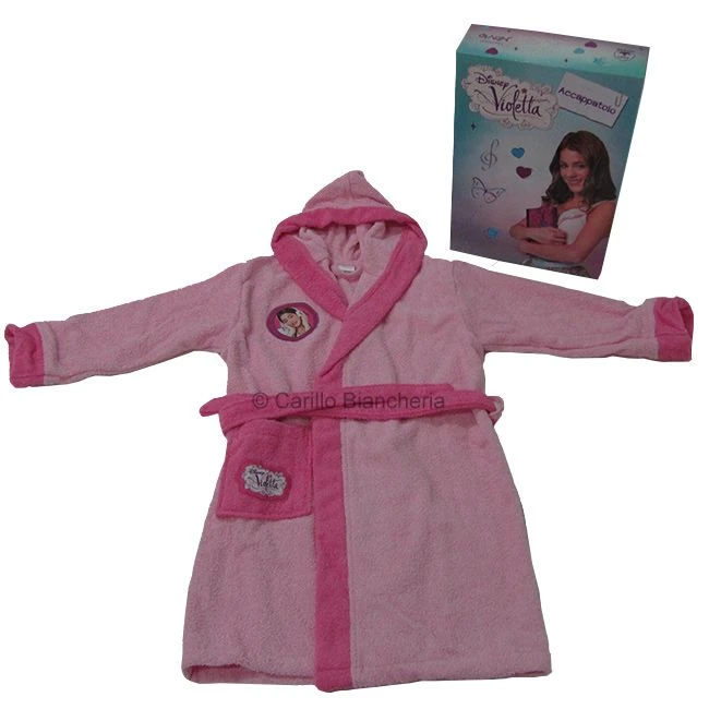 VIOLETTA DISNEY Accappatoio In Spugna Idrofila 100% Cot 7/8 9/10 11/12 Anni H069 3 VIOLETTA DISNEY Accappatoio In Spugna Idrofila 100% Cot 7/8 9/10 11/12 Anni H069