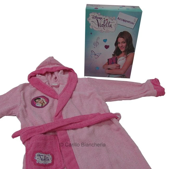VIOLETTA DISNEY Accappatoio In Spugna Idrofila 100% Cot 7/8 9/10 11/12 Anni H069 5 VIOLETTA DISNEY Accappatoio In Spugna Idrofila 100% Cot 7/8 9/10 11/12 Anni H069 - immagine 3