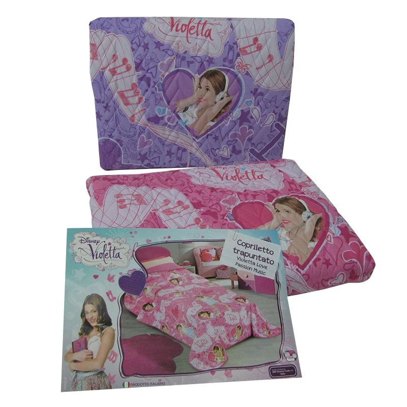 Trapuntino Copriletto Disney Violetta Love Passion Music Singolo Una Piazza H649 7 Trapuntino Copriletto Disney Violetta Love Passion Music Singolo Una Piazza H649 - immagine 5