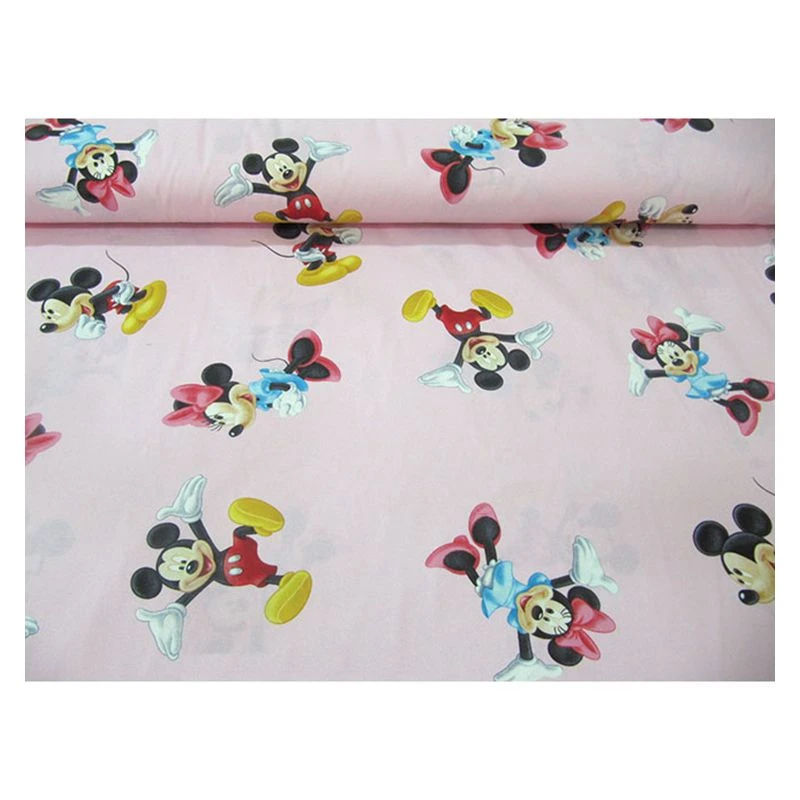 TESSUTO STOFFA COTONE DISNEY MINNIE TOPOLINO A METRO ALT. 280 COLORE ROSA G014 3 TESSUTO STOFFA COTONE DISNEY MINNIE TOPOLINO A METRO ALT. 280 COLORE ROSA G014
