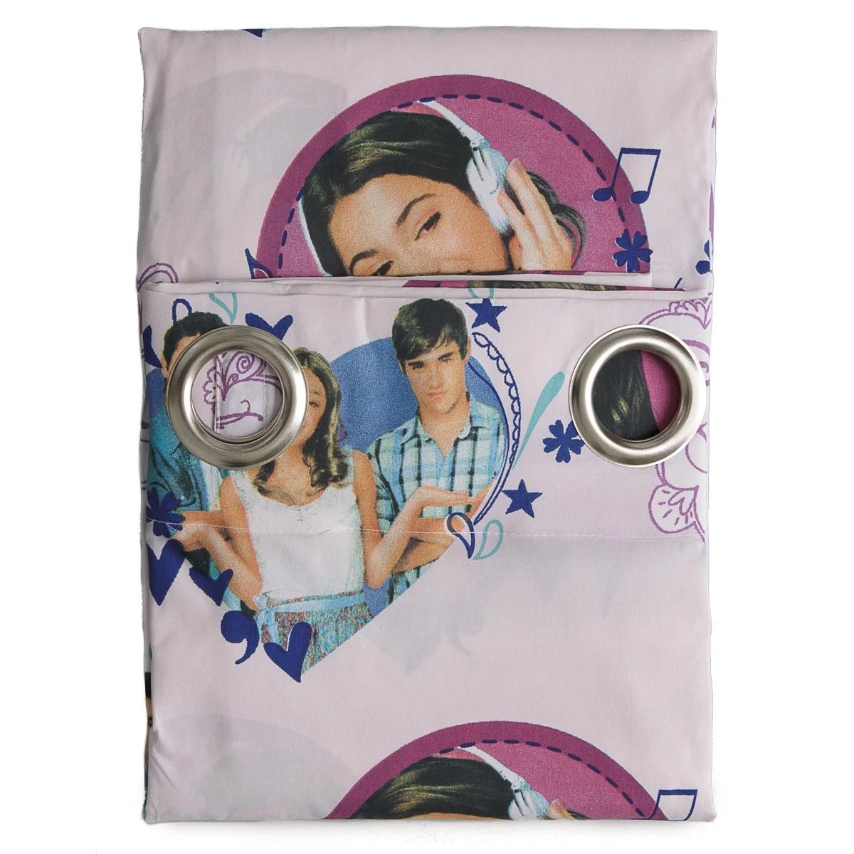 Tenda Disney Violetta Confezionata Con Borchie 140x290 Cm M269 4 Tenda Disney Violetta Confezionata Con Borchie 140x290 Cm M269 - immagine 2