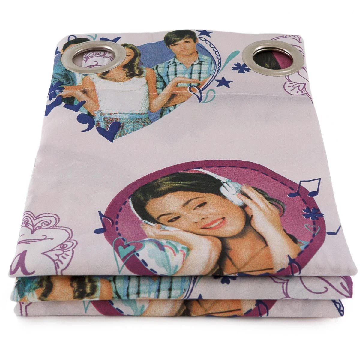 Tenda Disney Violetta Confezionata Con Borchie 140x290 Cm M269 5 Tenda Disney Violetta Confezionata Con Borchie 140x290 Cm M269 - immagine 3