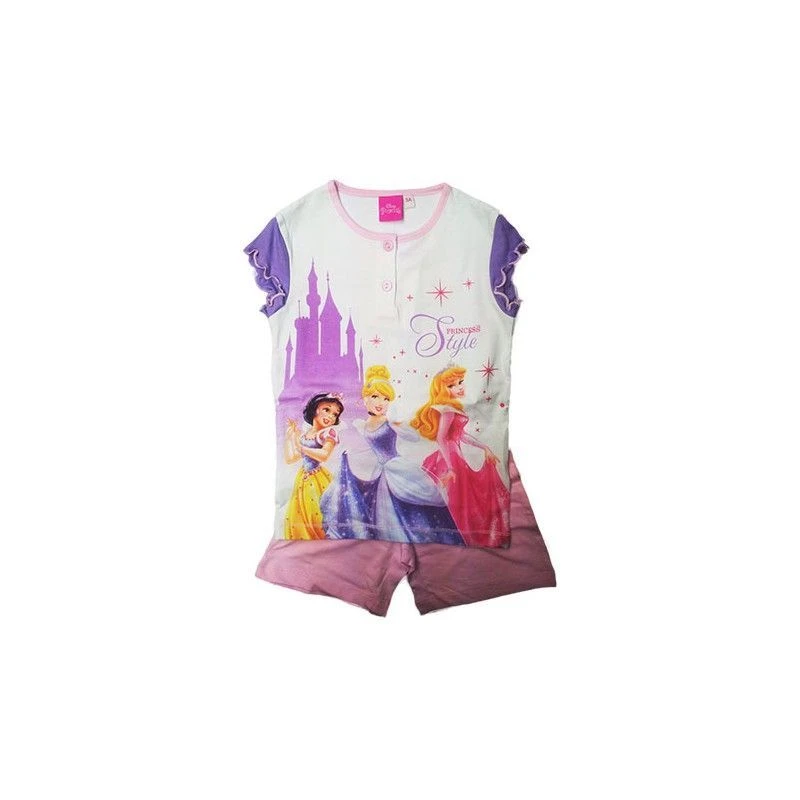 Pigiama Maglia Maglietta Pantaloncino Bimba Bambina Disney Principesse 4A 3 Pigiama Maglia Maglietta Pantaloncino Bimba Bambina Disney Principesse 4A