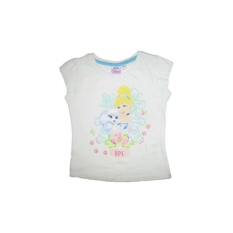 T-shirt Maglia Maglietta Bimba Bambina Disney Principesse Bianco 4A 3 T-shirt Maglia Maglietta Bimba Bambina Disney Principesse Bianco 4A