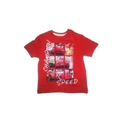 T-shirt Maglia Maglietta Bimbo Bambino Disney Cars Rosso 8A