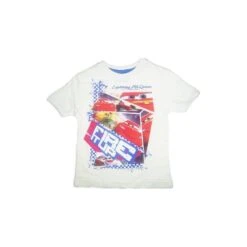 T-shirt Maglia Maglietta Bimbo Bambino Disney Cars Bianco 8A