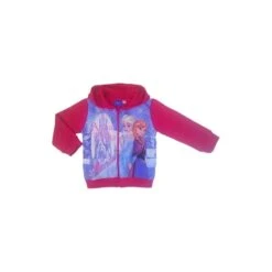 Felpa Maglia Maglietta Aperta Con Zip Bimba Bambina Disney Frozen Fucsia 4A