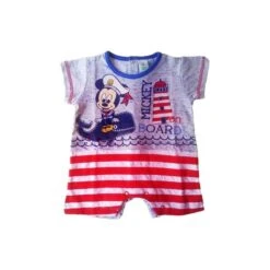 Pagliaccetto Tutina Bimbo Neonato Disney Baby Mickey Mouse Grigio 6 - 9 Mesi