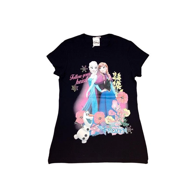 T-shirt Maglia Maglietta Cotone Bielastico Bimba Bambina Disney Frozen Blu 6A 3 T-shirt Maglia Maglietta Cotone Bielastico Bimba Bambina Disney Frozen Blu 6A