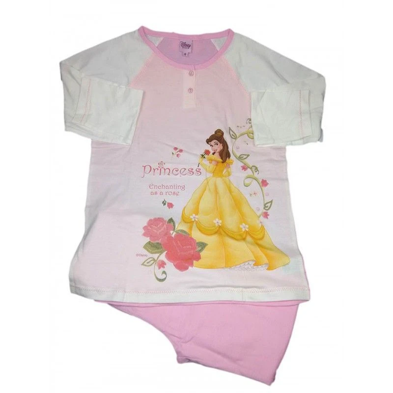Pigiama Maglia Maglietta Pantalone Bimba Bambina Disney Principesse Bianco Rosa 10A 3 Pigiama Maglia Maglietta Pantalone Bimba Bambina Disney Principesse Bianco Rosa 10A