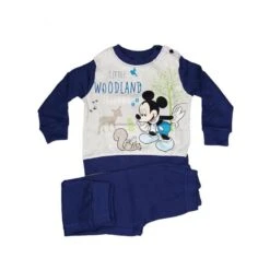 Pigiama Maglia Maglietta Pantalone Bimbo Neonato Disney Baby Mickey Blu 24 M