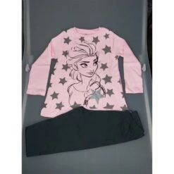 Pigiama Maglia Maglietta Pantalone Bimba Bambina Disney Frozen Rosa 4A