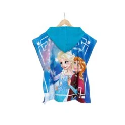 Accappatoio Poncho Princess Frozen Disney Spugna - Taglia Unica S529 -Negozio Per Bambini Disney accappatoio poncho disney frozen azzurro retro