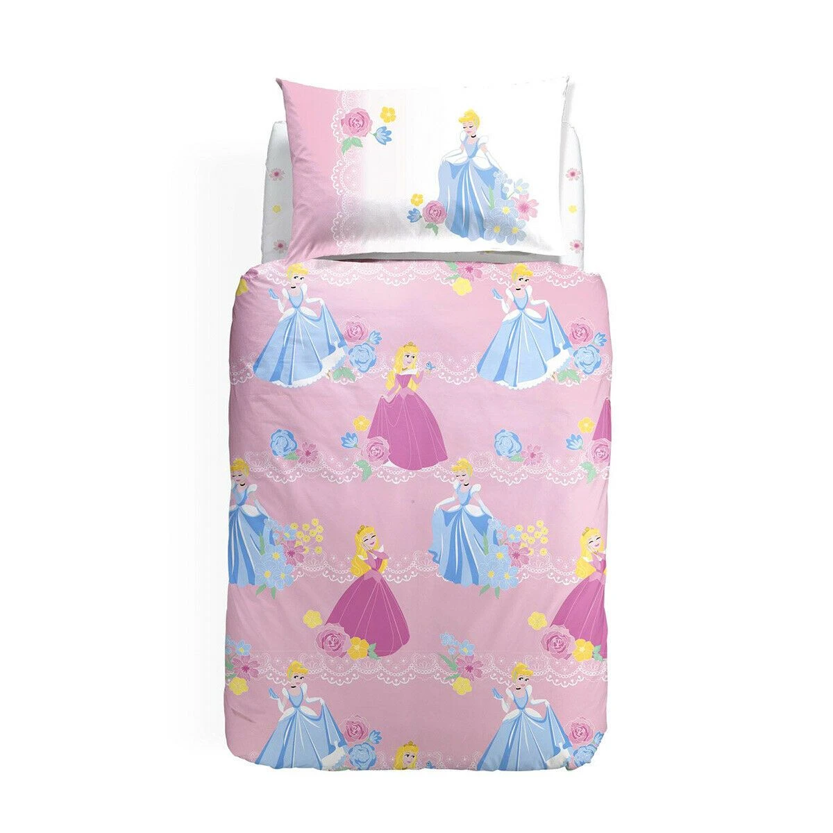 Completo Copripiumino Princess Romantic Disney Caleffi - Dimensioni Varie V145 2 Completo Copripiumino Princess Romantic Disney Caleffi - Dimensioni Varie V145