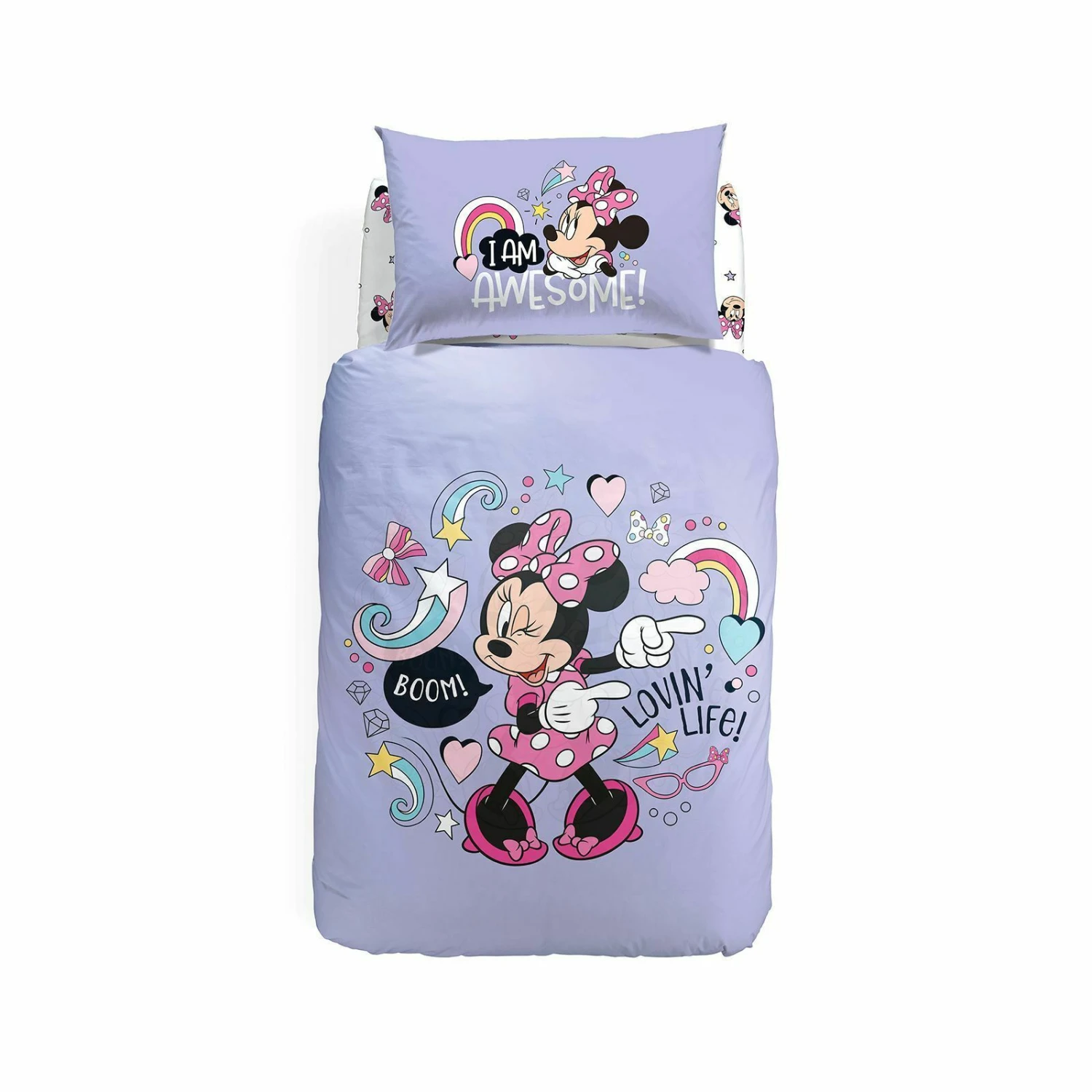 Completo Copripiumino Minnie Bloom Disney Caleffi Per Letto Singolo W179 3 Completo Copripiumino Minnie Bloom Disney Caleffi Per Letto Singolo W179