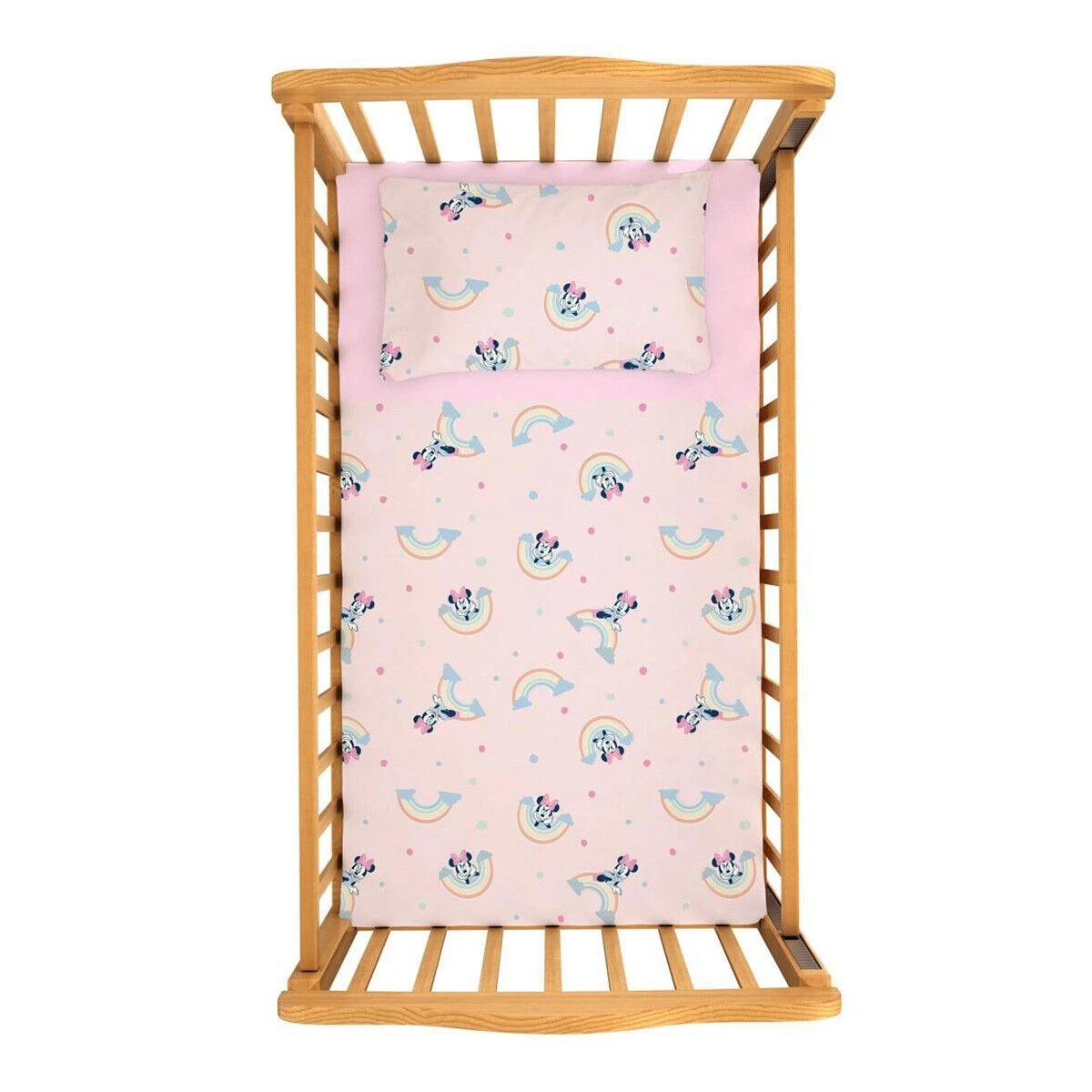 Completo Lenzuola Minnie Disney Per Lettino Baby J175 3 Completo Lenzuola Minnie Disney Per Lettino Baby J175