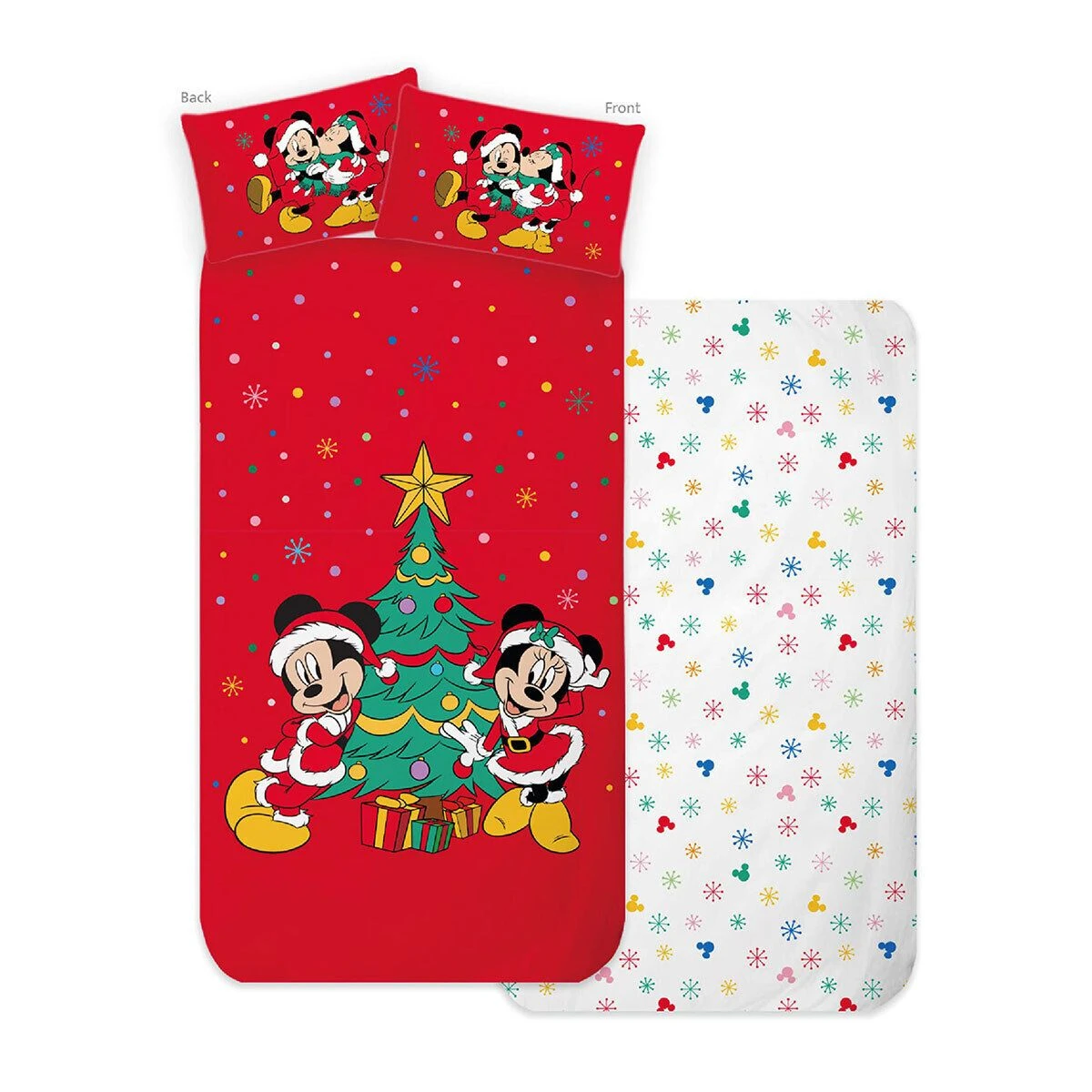 Completo Lenzuola Topolino&Minnie Christmas Disney Per Letto Singolo J289 3 Completo Lenzuola Topolino&Minnie Christmas Disney Per Letto Singolo J289