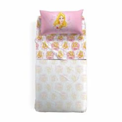 Completo Lenzuola Princess Aurora Disney Caleffi Per Letto Singolo W202