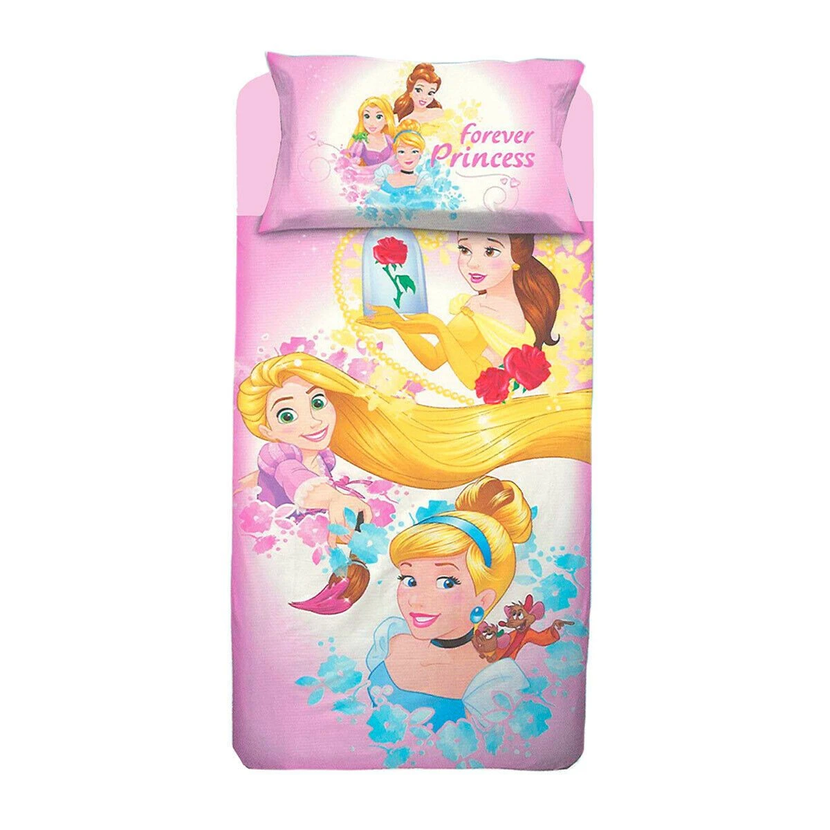Completo Lenzuola Principesse Disney In Cotone Singolo Una Piazza Z301 3 Completo Lenzuola Principesse Disney In Cotone Singolo Una Piazza Z301