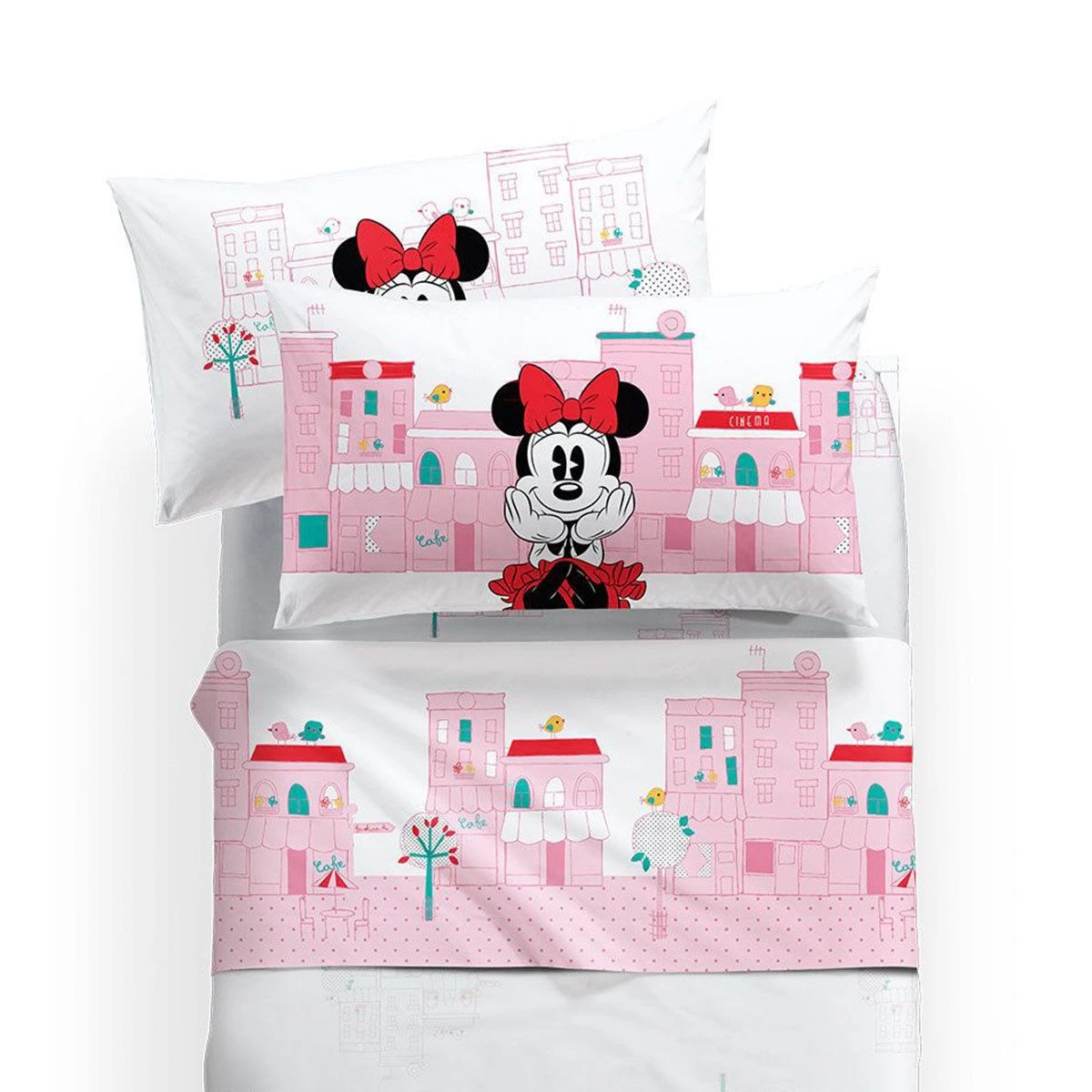 Completo Lenzuola Minnie City Disney Di Caleffi - Dimensioni Varie R494 3 Completo Lenzuola Minnie City Disney Di Caleffi - Dimensioni Varie R494