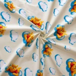 Tessuto Cotone Al Metro Winnie The Pooh Disney Altezza 280 Cm W481