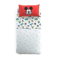 Completo Lenzuola Mickey Colors Disney Caleffi - Dimensioni Varie W203