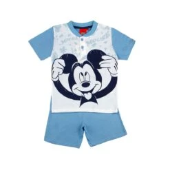 Pigiama Bambino Estivo Mickey Mouse Disney In Cotone WD16552 Y737 -Negozio Per Bambini Disney pigiama bambino estivo disney mickey mouse b2wd16552 in cotone cielo 5