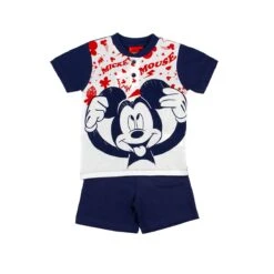Pigiama Bambino Estivo Mickey Mouse Disney In Cotone WD16552 Y737 -Negozio Per Bambini Disney pigiama bambino estivo disney mickey mouse b2wd16552 in cotone marine 5