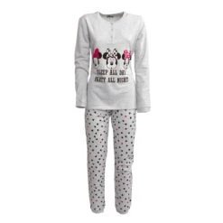 Pigiama Donna Disney In Caldo Cotone WD20646 V370 -Negozio Per Bambini Disney pigiama donna caldo cotone disney grigio melange 4