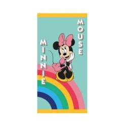 Telo Mare Minnie Rainbow Disney In Spugna Di Cotone J586