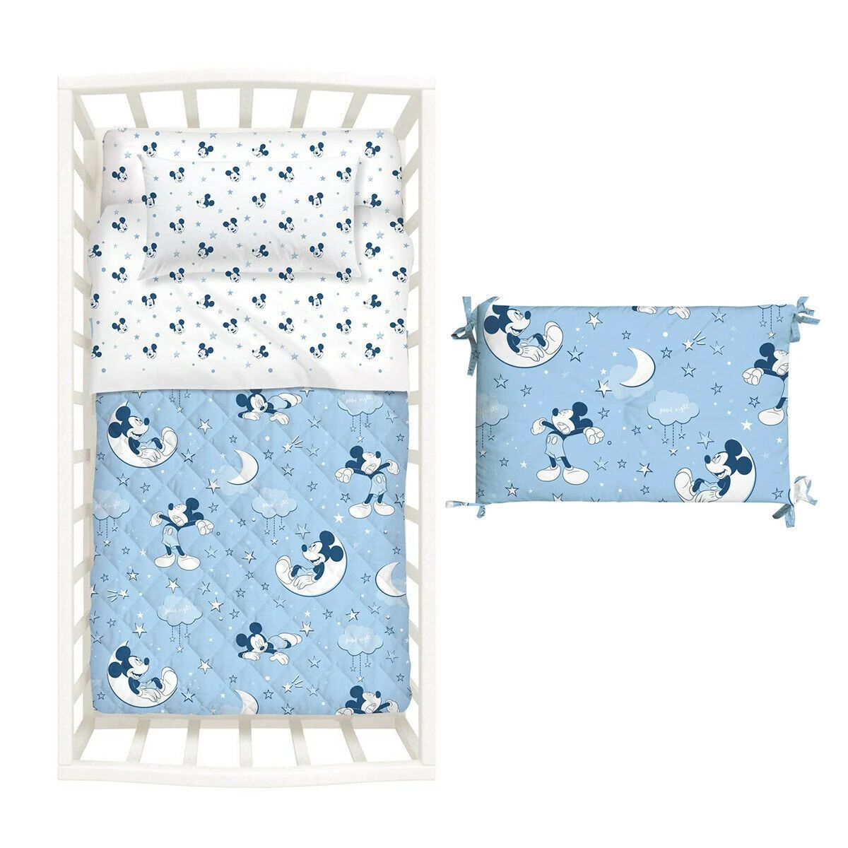 Trapuntino Con Paracolpi Mickey Notte Di Stelle Disney Caleffi Lettino Baby Z653 3 Trapuntino Con Paracolpi Mickey Notte Di Stelle Disney Caleffi Lettino Baby Z653